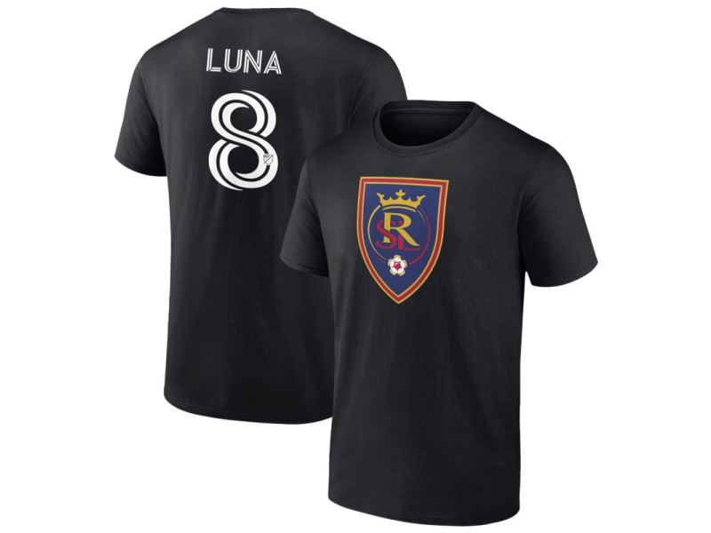 Men's Real Salt Lake #8 Diego Luna T-Shirt - Black