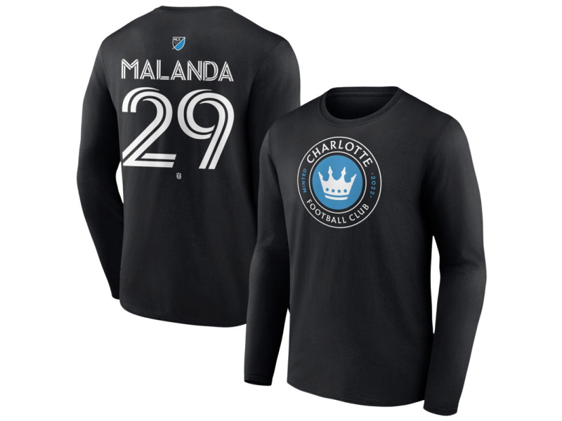 Men's Charlotte FC #29 Adilson Malanda Team Authentic Long Sleeve T-Shirt - Black
