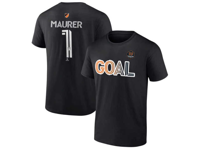 Men's Houston Dynamo FC Goal #1 Jimmy Maurer T-Shirt - Black