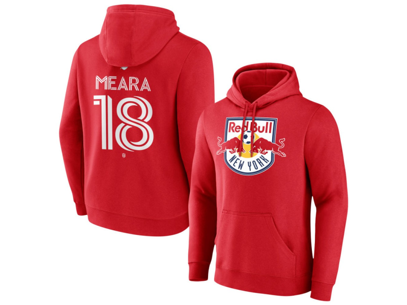 Youth New York Red Bulls #18 Ryan Meara Team Authentic Pullover Hoodie - Red