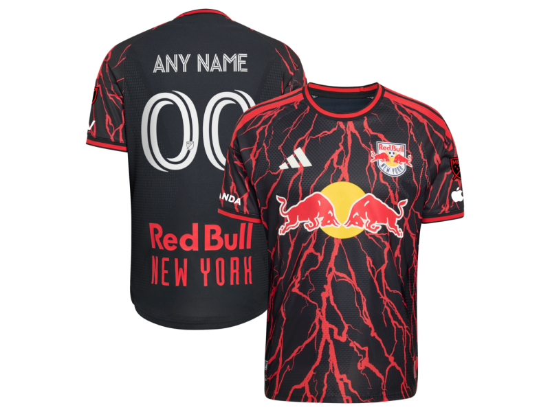 Custom New York Red Bulls 2026 The Rooted Edition Player Version Jersey - Black With Patch