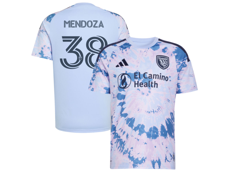 Edwyn Mendoza San Jose Earthquakes 2026 The Dead Edition Fan Version Jersey - Light Blue