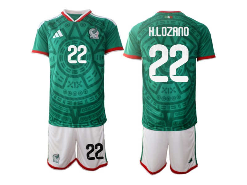 H.LOZANO Mexico 2026 World Cup Home Fan Jersey - Green