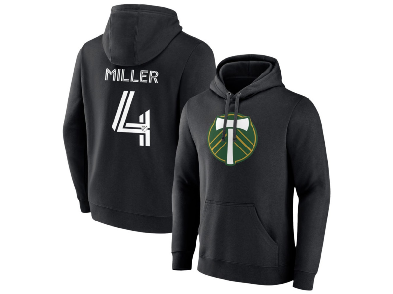 Men's Portland Timbers #4 Kamal Miller Pullover Hoodie - Black