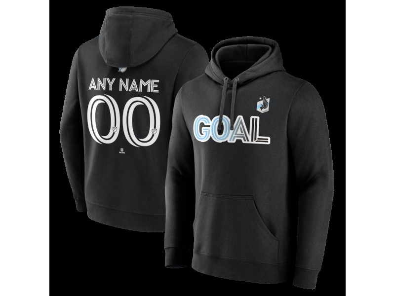 Men's Minnesota United FC Goal Custom Pullover Hoodie - Black