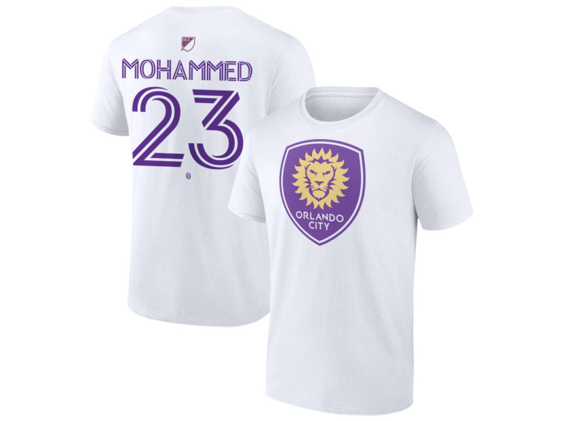 Men's Orlando City SC Authentic Stack #23 Shakur Mohammed T-Shirt - White