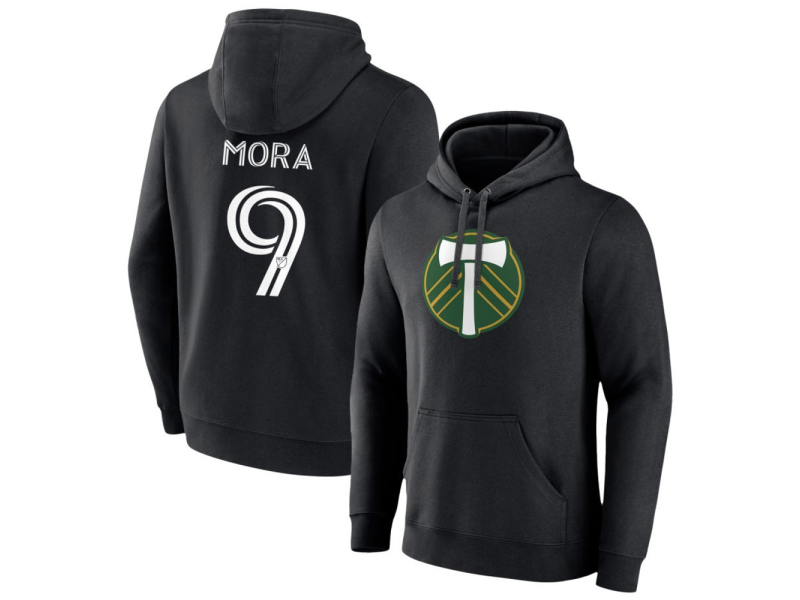 Men's Portland Timbers #9 Felipe Mora Pullover Hoodie - Black