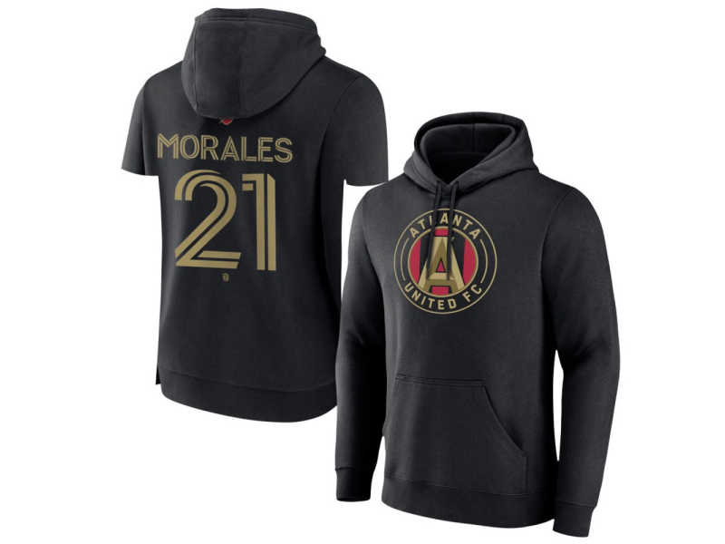 Youth Atlanta United FC #21 Efrain Morales Team Authentic Pullover Hoodie - Black