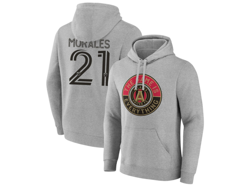 Men's Atlanta United FC The Game Is Everything #21 Efrain Morales Pullover Hoodie - Gray