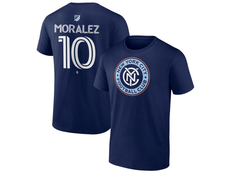 Men's New York City FC #10 Maxi Moralez Team Authentic T-Shirt - Navy