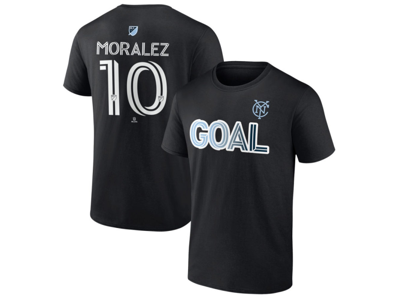 Men's New York City FC Goal #10 Maxi Moralez T-Shirt - Black