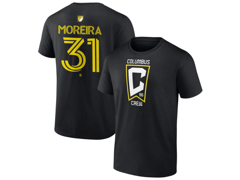Men's Columbus Crew #31 Steven Moreira Team Authentic T-Shirt - Black