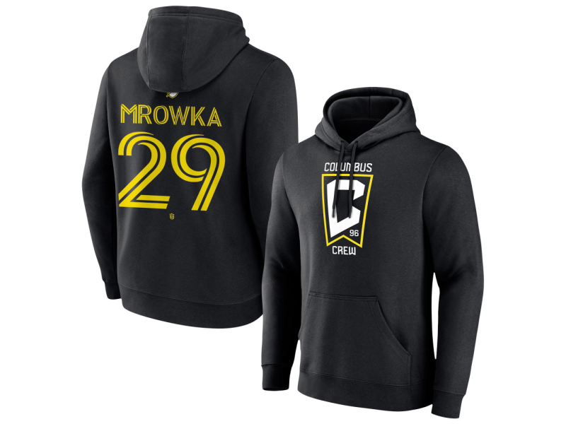 Youth Columbus Crew #29 Cole Mrowka Team Authentic Pullover Hoodie - Black