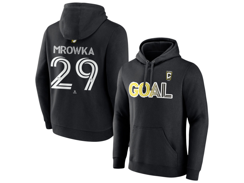 Men's Columbus Crew Goal #29 Cole Mrowka Pullover Hoodie - Black