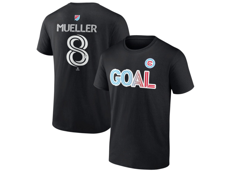Youth Chicago Fire Goal #8 Chris Mueller T-Shirt - Black