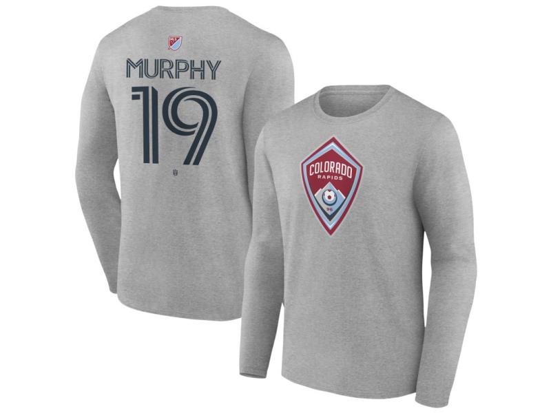 Men's Colorado Rapids #19 Ian Murphy Team Authentic Long Sleeve T-Shirt - Gray