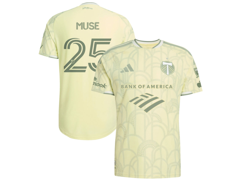 Trey Muse Portland Timbers 2026 Civic Stadium Edition Player Version Jersey - Yellow With Patch
