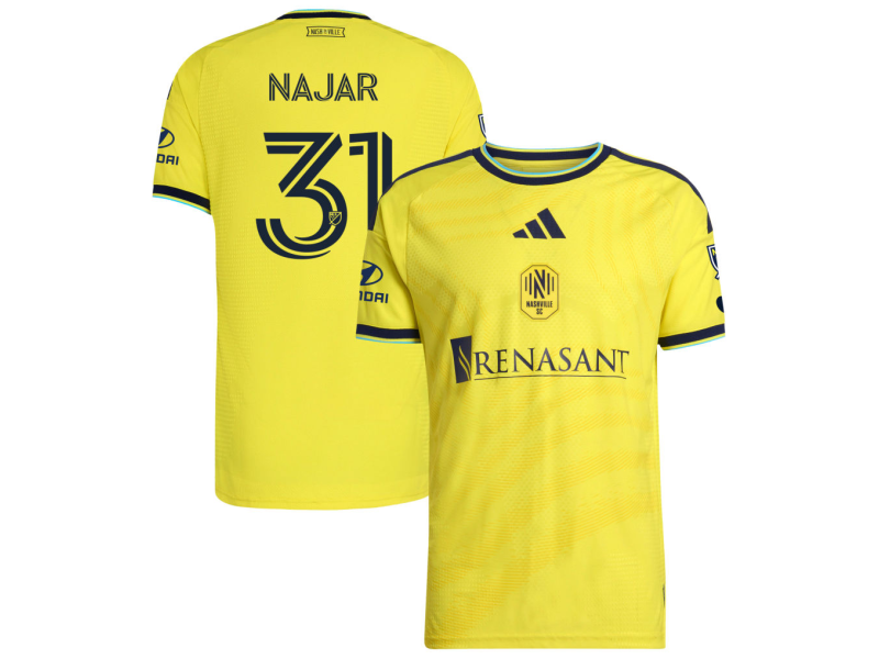 Andy Najar Nashville SC 2026 The Reverb Edition Player Version Jersey - Yellow With Patch