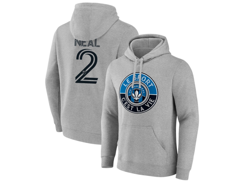 Men's CF Montreal The Game Is Everything #2 Jalen Neal Pullover Hoodie - Gray
