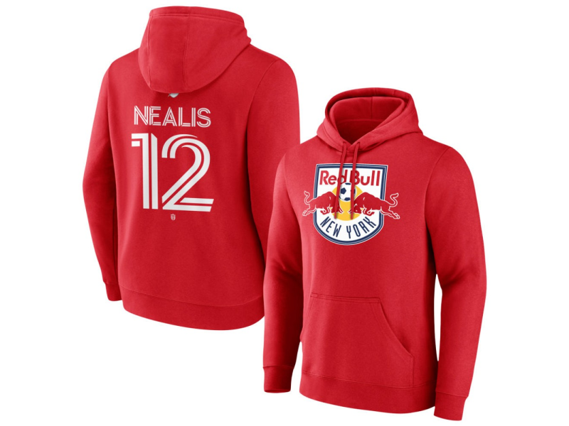 Youth New York Red Bulls #12 Dylan Nealis Team Authentic Pullover Hoodie - Red