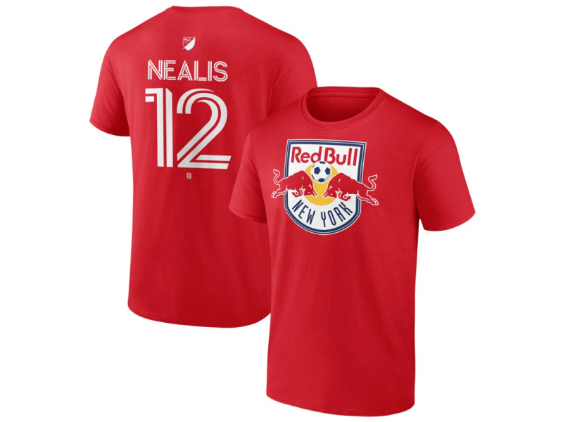 Men's New York Red Bulls #12 Dylan Nealis Team Authentic T-Shirt - Red