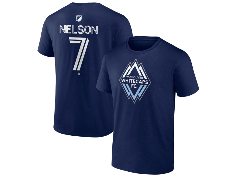 Youth Vancouver Whitecaps FC #7 Jayden Nelson Team Authentic T-Shirt - Navy