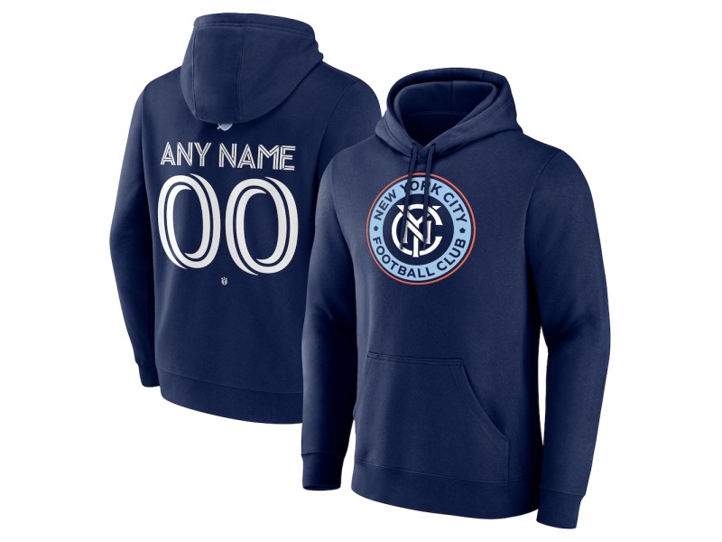Men's New York City FC Custom Team Authentic Pullover Hoodie - Navy