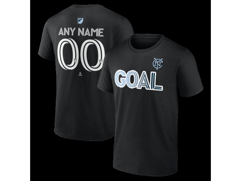 Youth New York City FC Goal Custom T-Shirt - Black