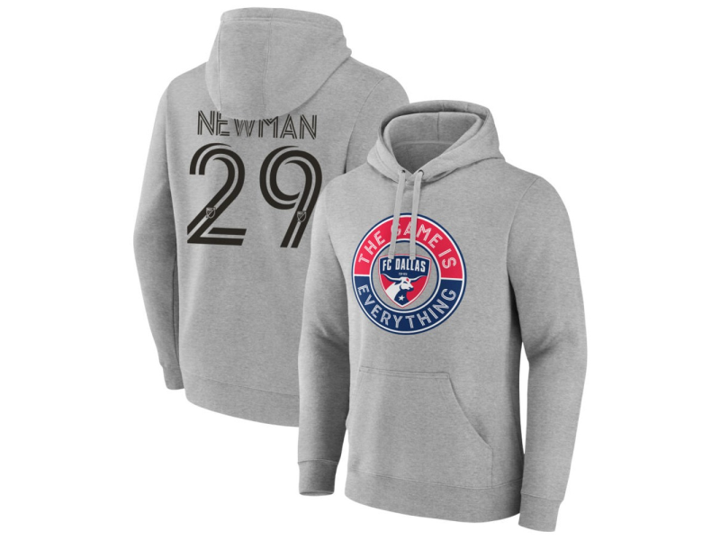 Men's FC Dallas The Game Is Everything #29 Enzo Newman Pullover Hoodie - Gray