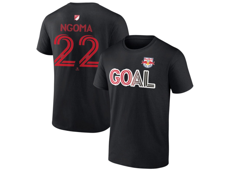 Men's New York Red Bulls Goal #22 Serg Ngoma T-Shirt - Black