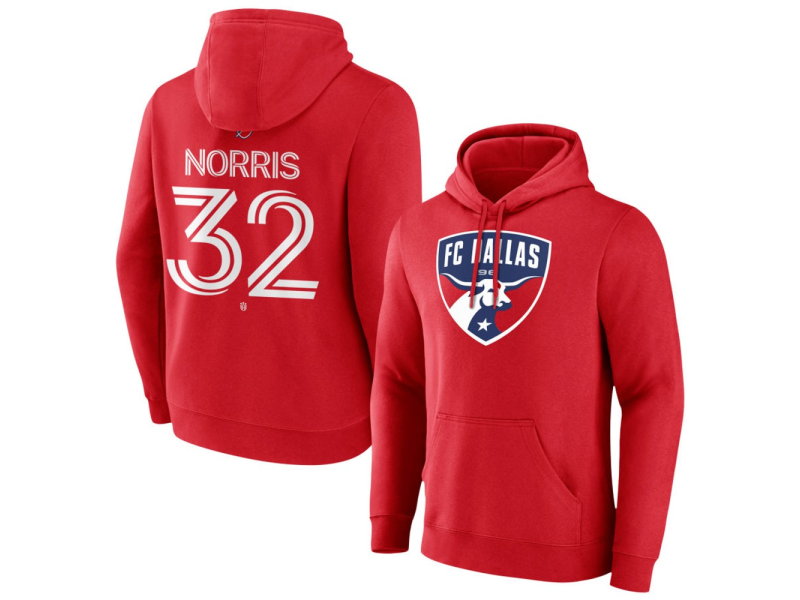 Men's FC Dallas #32 Nolan Norris Team Authentic Pullover Hoodie - Red