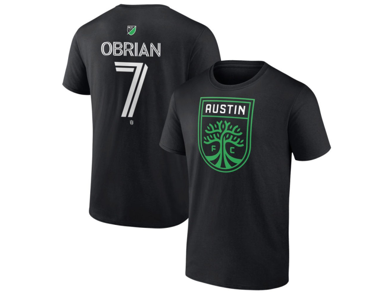 Men's Austin FC #7 Jader Obrian Team Authentic T-Shirt - Black