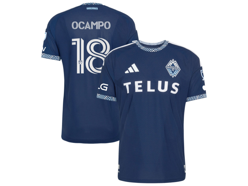 Edier Ocampo Vancouver Whitecaps FC 2026 The Coastal Player Version Jersey - Blue With Patch