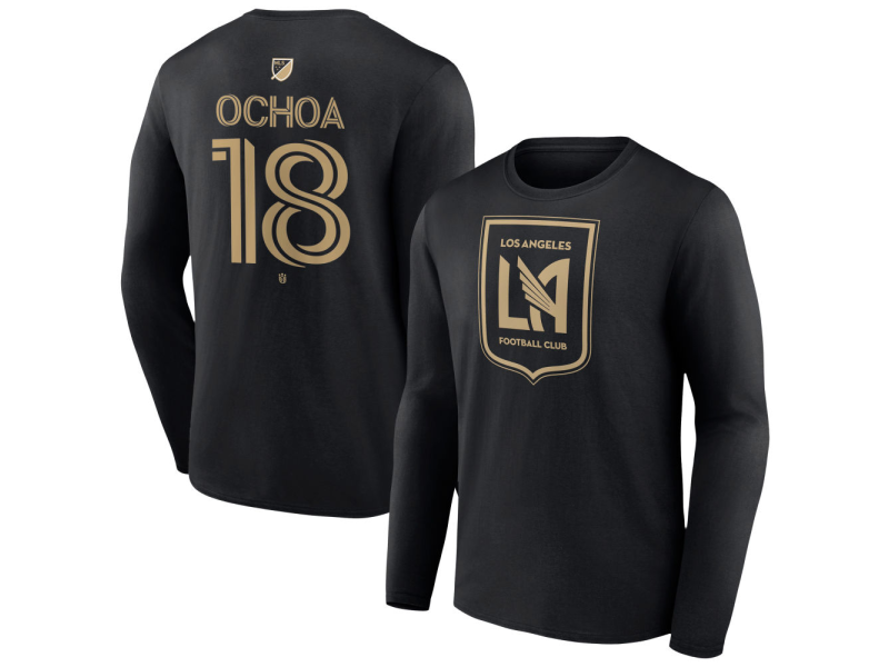 Men's LAFC #18 David Ochoa Team Authentic Long Sleeve T-Shirt - Black