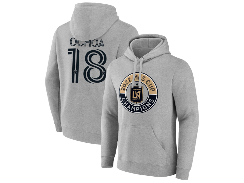 Men's LAFC The Game Is Everything #18 David Ochoa Pullover Hoodie - Gray