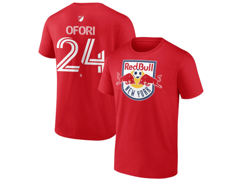 Men's New York Red Bulls #24 Curtis Ofori Team Authentic T-Shirt - Red