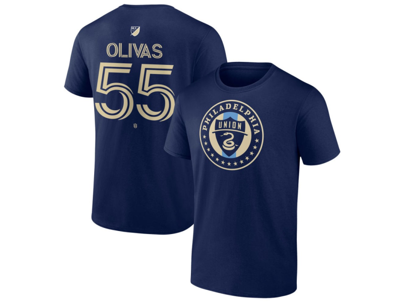 Men's Philadelphia Union #55 Sal Olivas Team Authentic T-Shirt - Navy