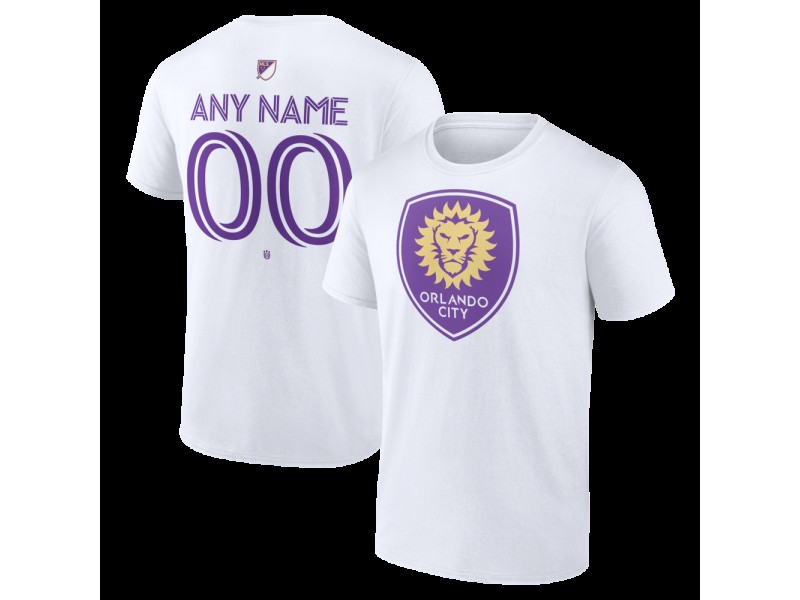 Men's Orlando City SC Authentic Stack Custom T-Shirt - White