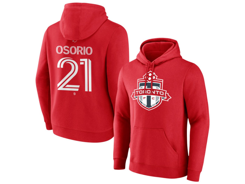 Men's Toronto FC #21 Jonathan Osorio Team Authentic Pullover Hoodie - Red