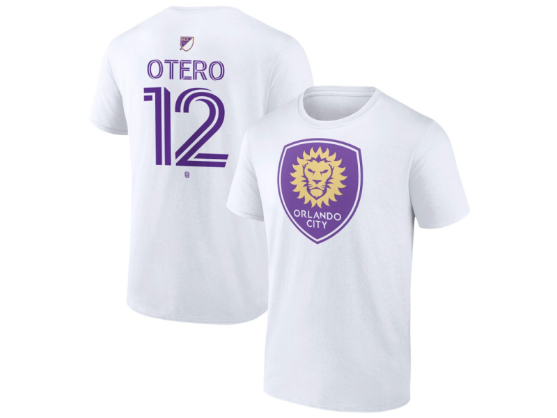 Men's Orlando City SC Authentic Stack #12 Javier Otero T-Shirt - White