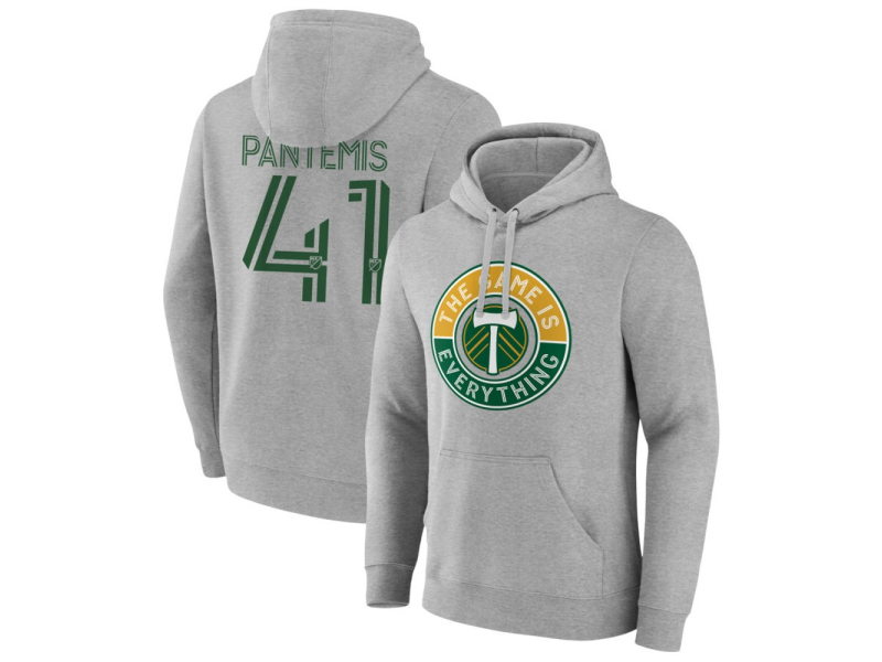 Men's Portland Timbers The Game Is Everything #41 James Pantemis Pullover Hoodie - Gray