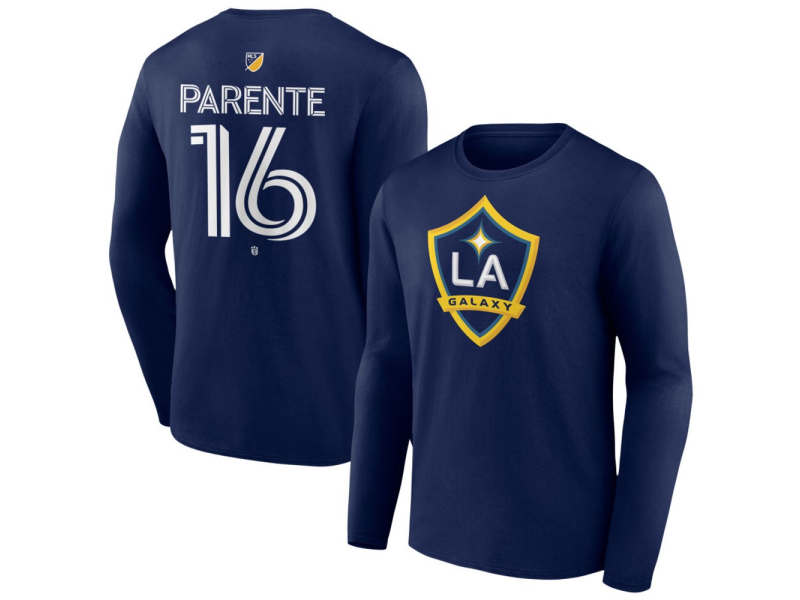 Men's LA Galaxy #16 Isaiah Parente Team Authentic Long Sleeve T-Shirt - Navy