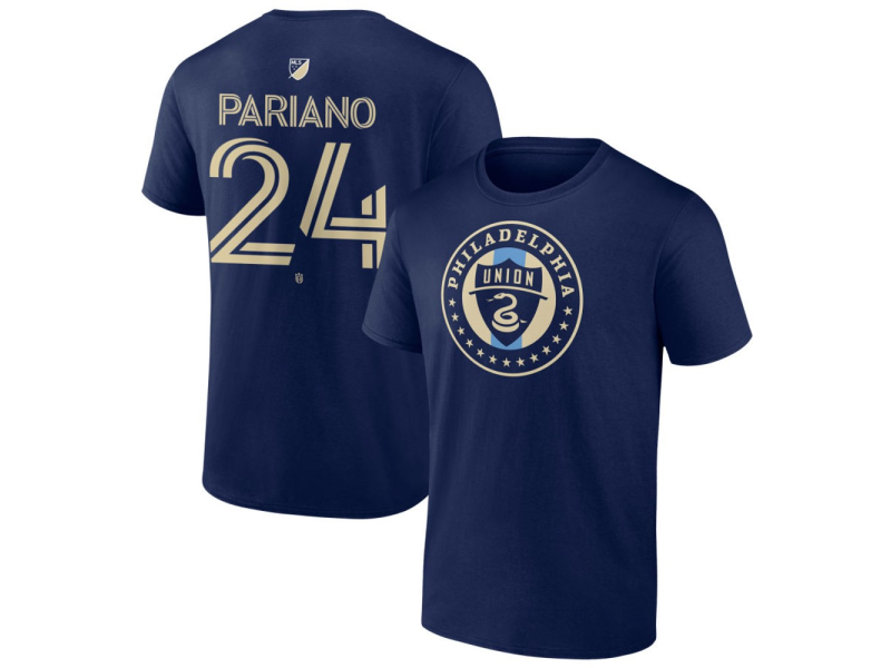 Men's Philadelphia Union #24 Nick Pariano Team Authentic T-Shirt - Navy
