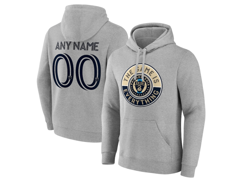 Men's Philadelphia Union The Game Is Everything #24 Nick Pariano Pullover Hoodie - Gray