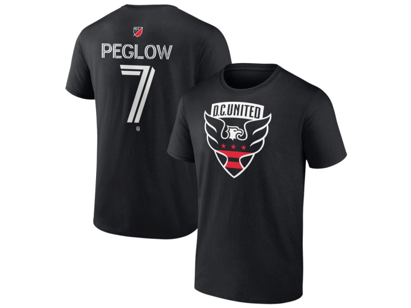 Youth D.C. United #7 Joao Peglow Team Authentic T-Shirt - Black