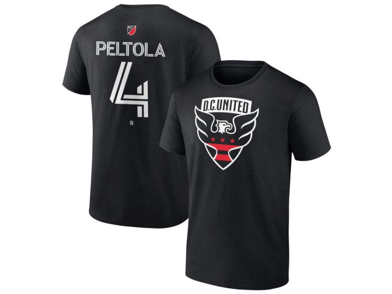 Men's D.C. United #4 Matti Peltola Team Authentic T-Shirt - Black