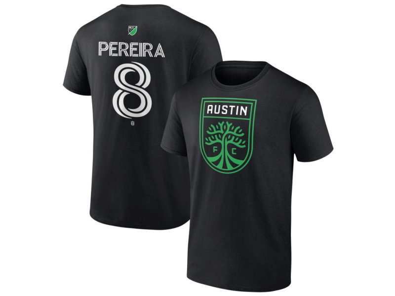 Youth Austin FC #8 Daniel Pereira Team Authentic T-Shirt - Black