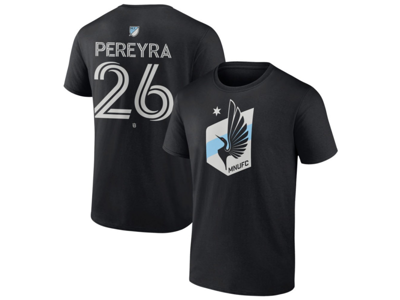 Youth Minnesota United FC #26 Joaquin Pereyra Team Authentic T-Shirt - Black