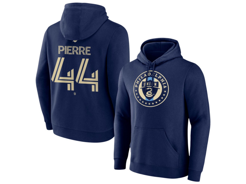 Men's Philadelphia Union #44 Neil Pierre Team Authentic Pullover Hoodie - Navy