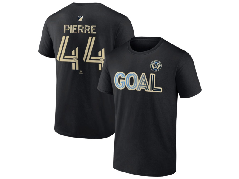 Men's Philadelphia Union Goal #44 Neil Pierre T-Shirt - Black
